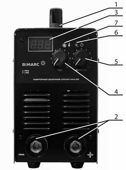 Лицевая панель сварочного инвертора BIMARC MMA-200 PRO