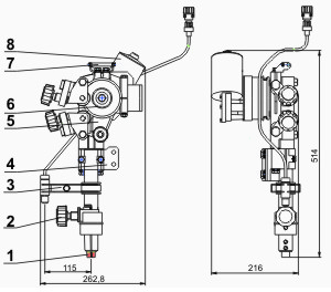 Схема сварочной головки АДФ-1000