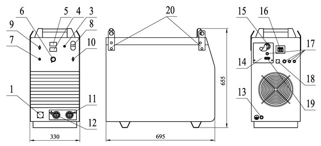 Общий вид и габаритные размеры ПИОНЕР-6000