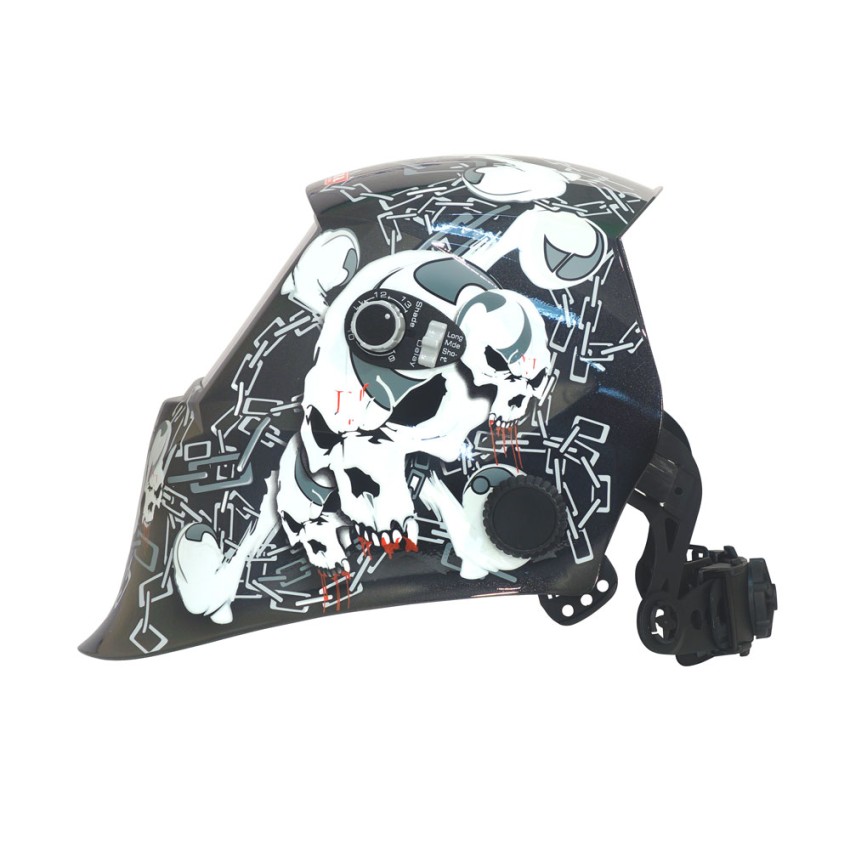 Aurora SUN-7 CHAIN, Маска сварщика с увеличенным светофильтром_вид сбоку