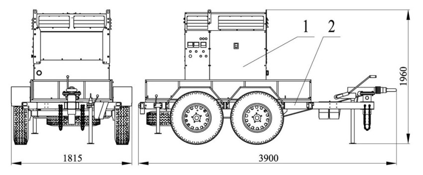 1. Выпрямитель ВДУ-2500С; 2. Прицеп двухосный тракторный модели ПТ 2- 2,7 -1 ССМ.