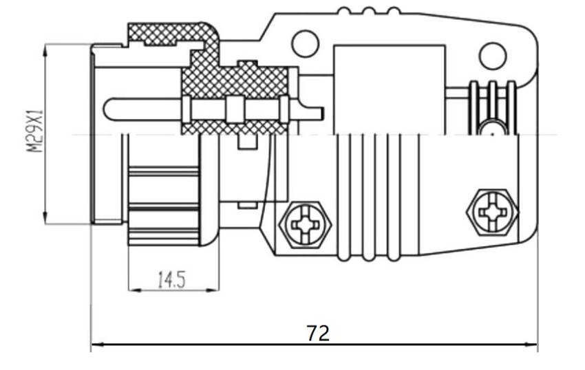 Эскиз вилки в разрезе
