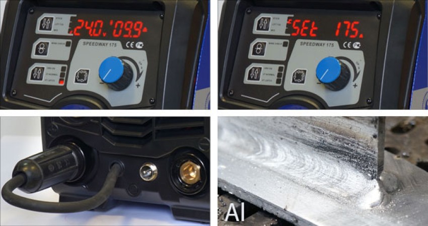 Лицевая часть и результат сварки алюминия