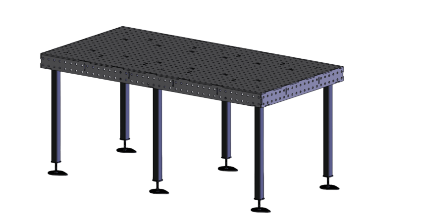 Стол сварочно-сборочный D16 2000x1000x100х8 мм (эконом)