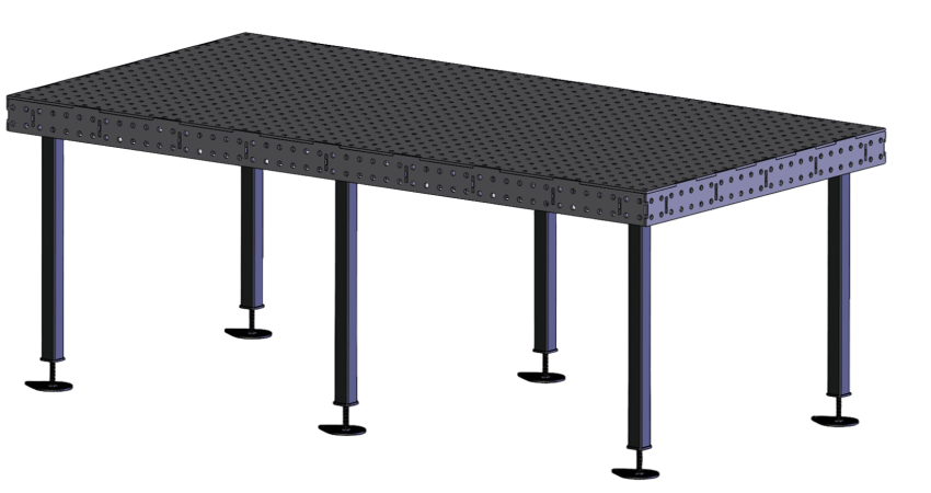 Стол сварочно-сборочный D16 2400x1200x100х10 мм (стандарт)