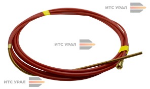 Канал направляющий, тефлон, д. 1,0-1,2 мм, 3 м, с бронзовой спиралью, красный