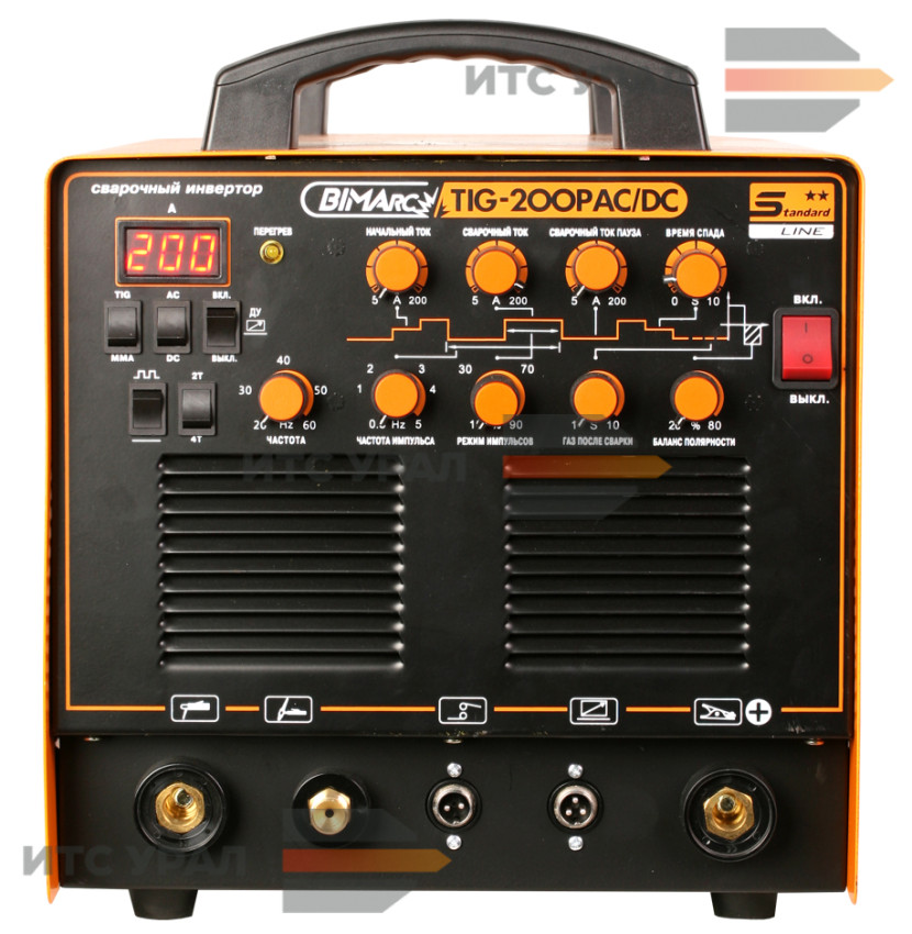 TIG-200P AС/DC лицевая панель