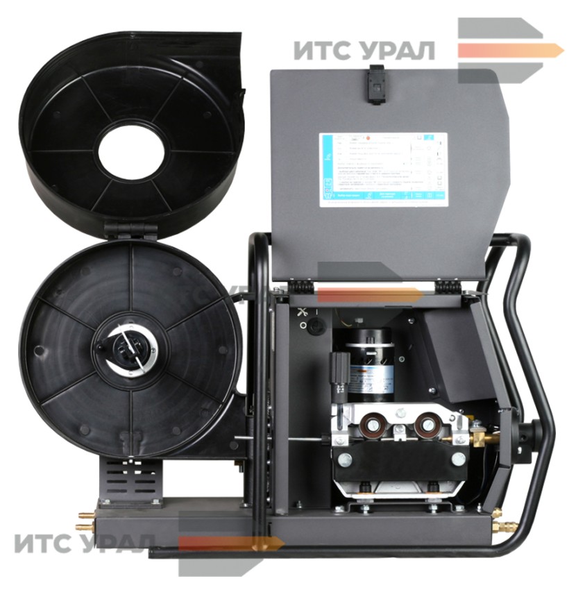 Механизм подачи проволоки ПДГО-616 сбоку с поднятой крышкой