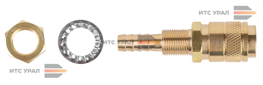 Соединитель быстросъёмный с переходом на штуцер д. 6 мм