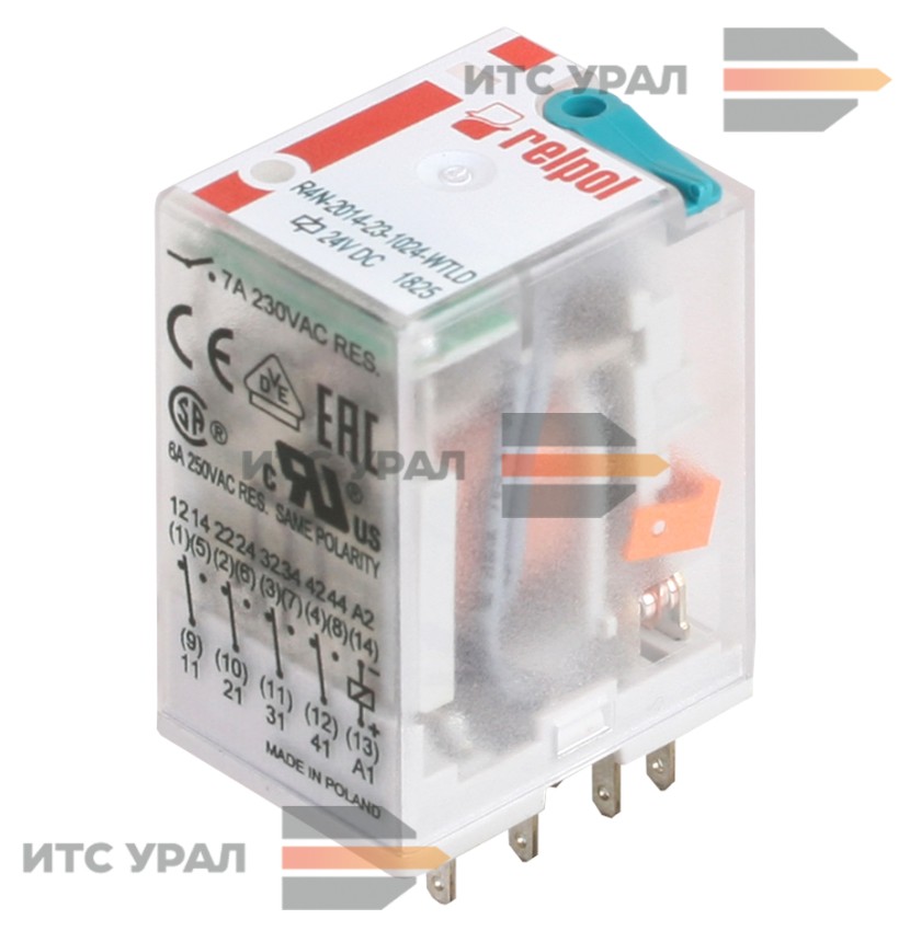 Реле R4-2014-23-1024-WTL 24V DC 6A (4 группы контактов)