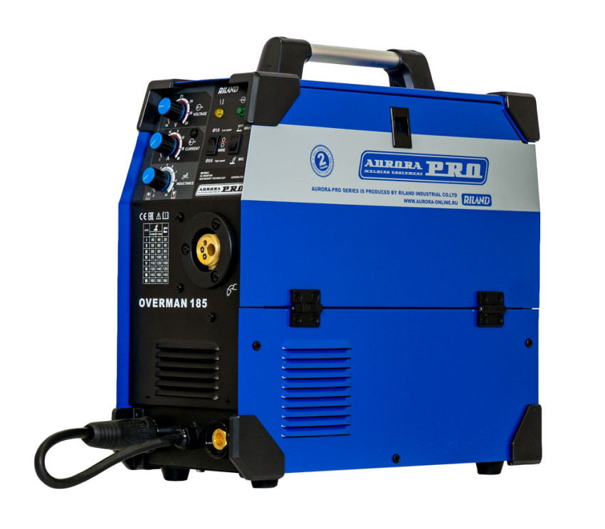 Aurora PRO OVERMAN 185 MOSFET (MIG/MAG+MMA), Полуавтомат сварочный инверторный
